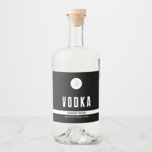 Flavor Infused Liquor Bottle With Logo Label