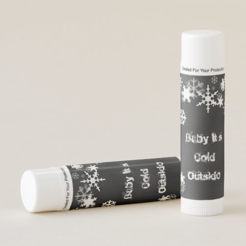 Flavored Lip Balm _ Chalkboard Snowflakes