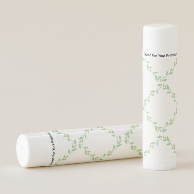 Flavored Lip Balm - Flowered Trellis (Front)