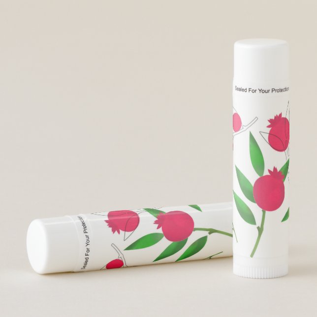 Flavored Lip Balm - Pomegranate (Front)