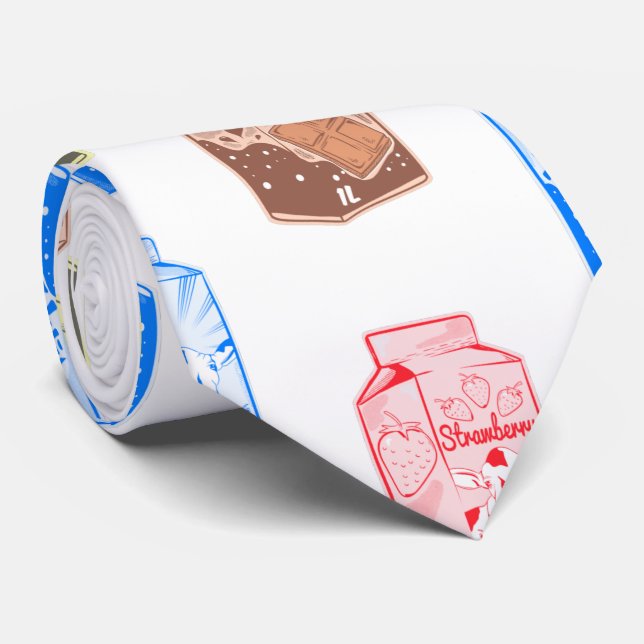 Flavored milk pattern neck tie (Rolled)