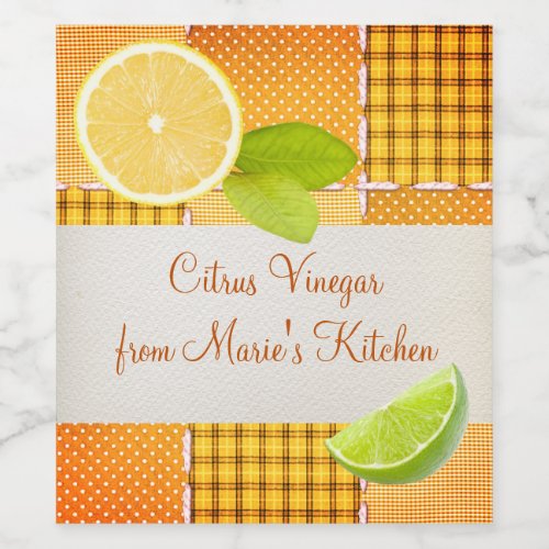 Flavored Vinegar Gift _ Citrus _ Bottle Label