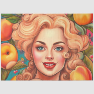 Flavorful Femmes Peachy Keen Decoupage Paper