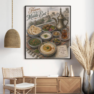 Flavors of the Middle East Culinary Poster