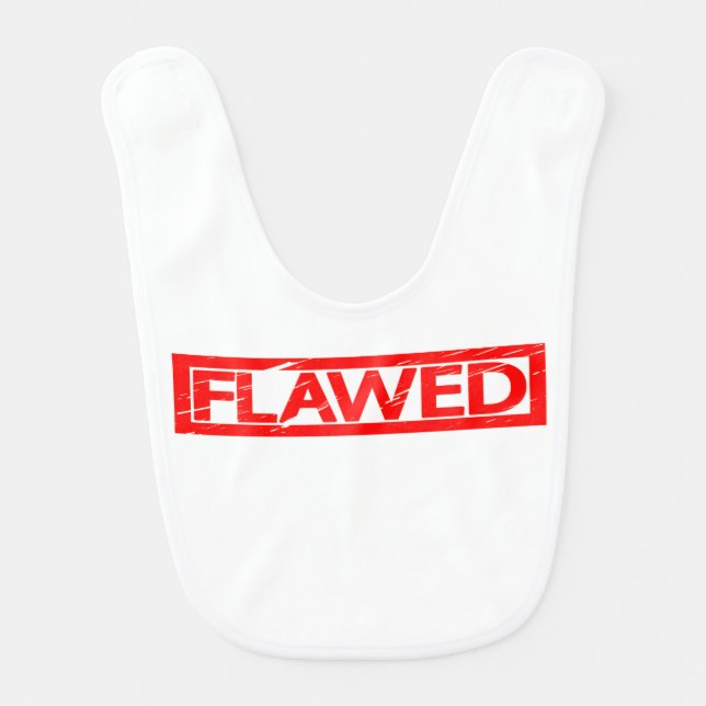 Flawed Stamp Baby Bib (Front)