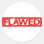 Flawed Stamp Classic Round Sticker
