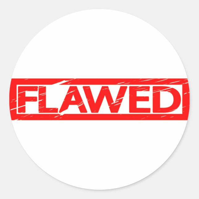 Flawed Stamp Classic Round Sticker (Front)