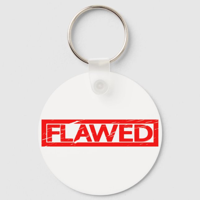Flawed Stamp Keychain (Front)
