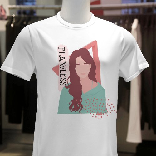 Flawless female empowering abstract graphic T_Shirt