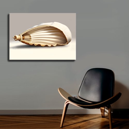 Flawless Seashell Coastal Canvas Wall Art