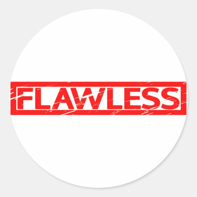 Flawless Stamp Classic Round Sticker (Front)