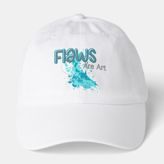 Flaws Are Art – Inspirational Abstract Splash Blue Hat