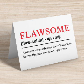 Flawsome - Customizable Dictionary Definition Card by SpoofTshirts at Zazzle