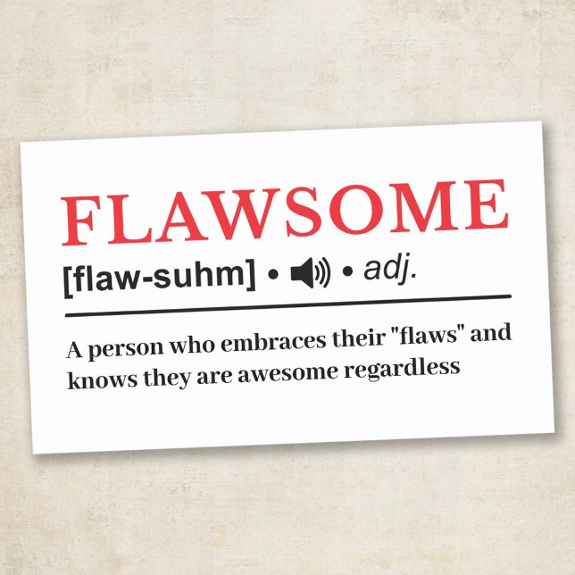 Flawsome - Customizable Dictionary Definition Rectangular Sticker (Creator Uploaded)