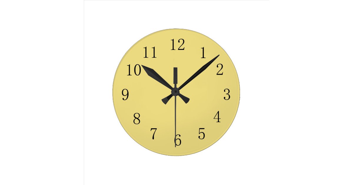 Flax Yellow Kitchen Wall Clock Zazzle