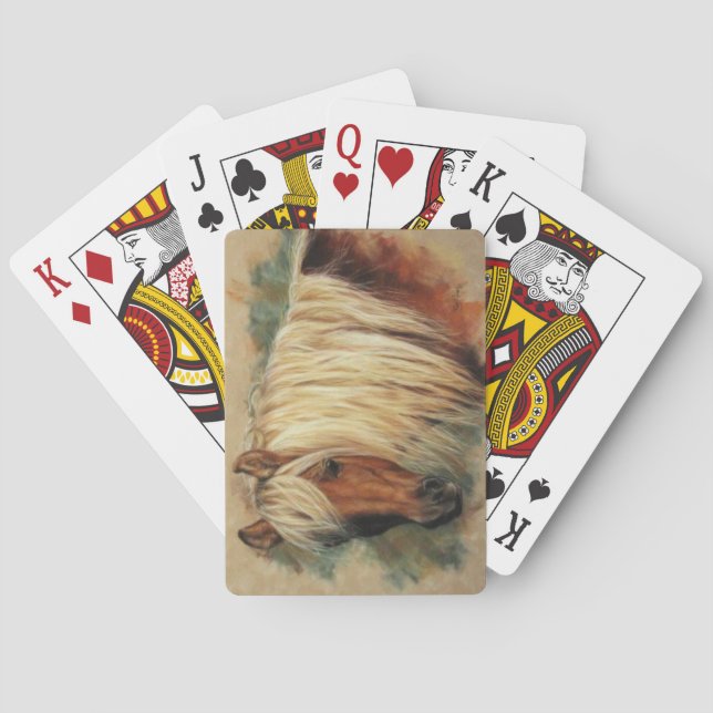 Flaxen Shetland Pony Poker Cards (Back)