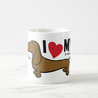FLDR "I Love My" Smooth Red doxie character mug. Coffee Mug