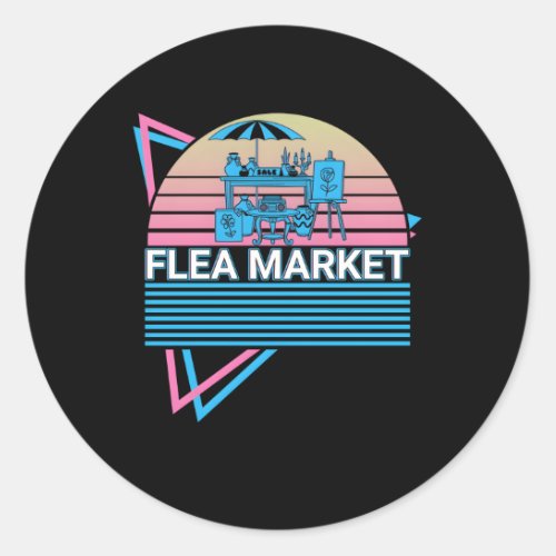 Flea Market Classic Round Sticker