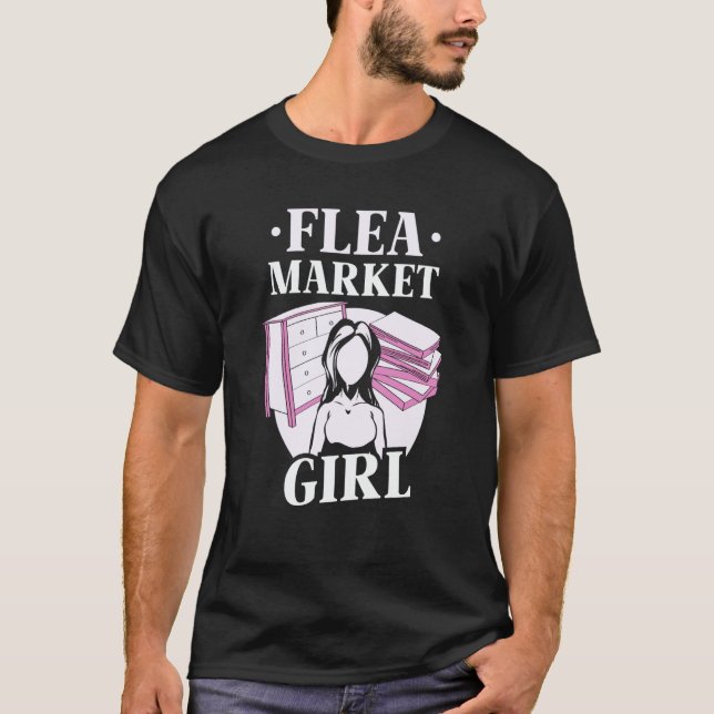 Flea Market Girl Selling Seller Antique T-Shirt (Front)