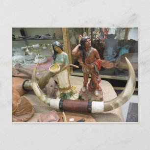 Flea Market Indian Display Postcard