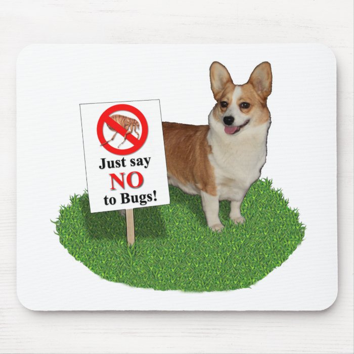 Flea Sign Just Say No Dott Mouse Pad