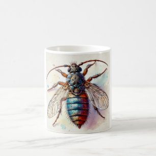 Flea Siphonaptera Insect Dorsal View 040924IREF224 Coffee Mug