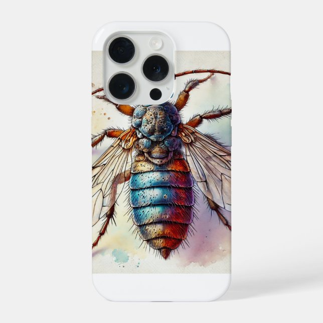 Flea Siphonaptera Insect Dorsal View 040924IREF224 iPhone Case (Back)