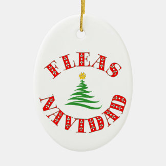 Fleas Navidad Ceramic Ornament