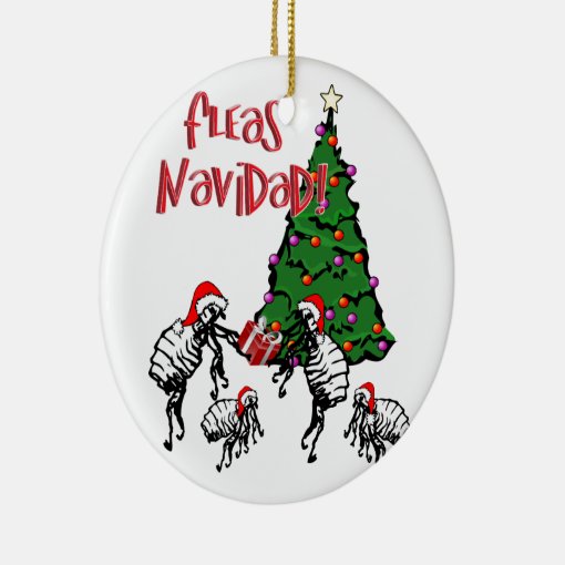FLEAS NAVIDAD Christmas Fleas and Christmas Tree Ceramic Ornament