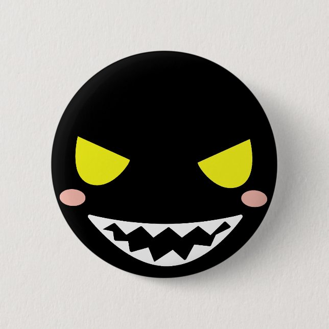 Fleck the Black Ghost Head Button (Front)