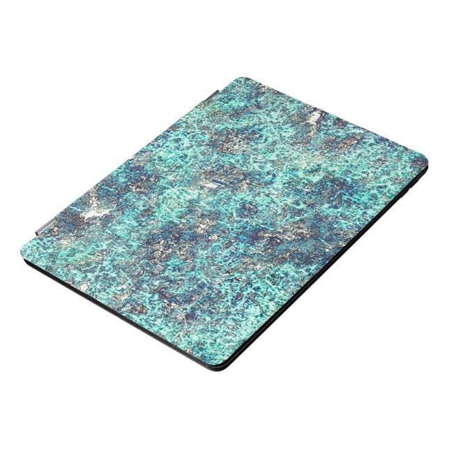 Flecked with golden orange over whitish gray rough iPad pro cover (Side)