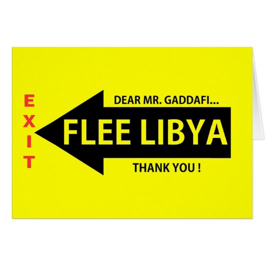 FLEE LIBYA CARDS (Front Horizontal)