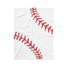 Fleece Baseball Baby Blanket