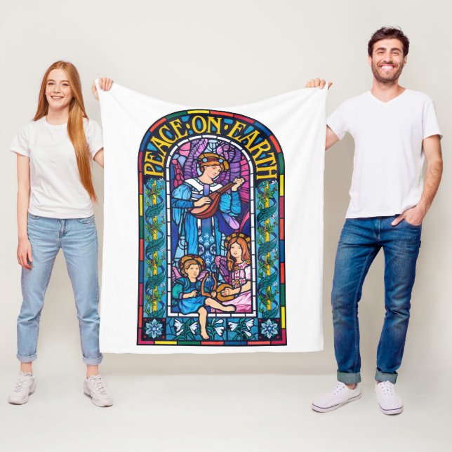 Fleece Blanket (50 in x 60 in) Peace on Earth (In Situ)