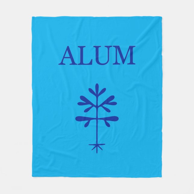 Fleece Blanket, Alum Blue (Front)