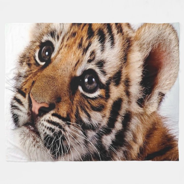 Fleece Blanket/Baby Tiger (Front (Horizontal))