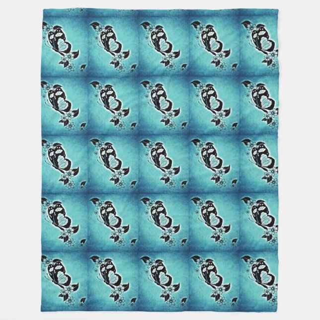 Fleece Blanket/Butterflies Blanket (Front)