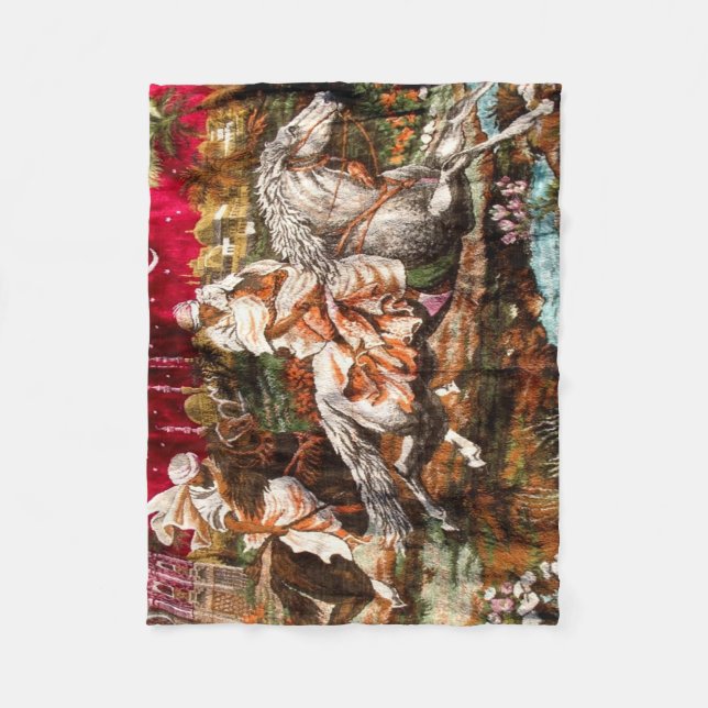 Fleece Blanket: Classic Arabic Design (Front)