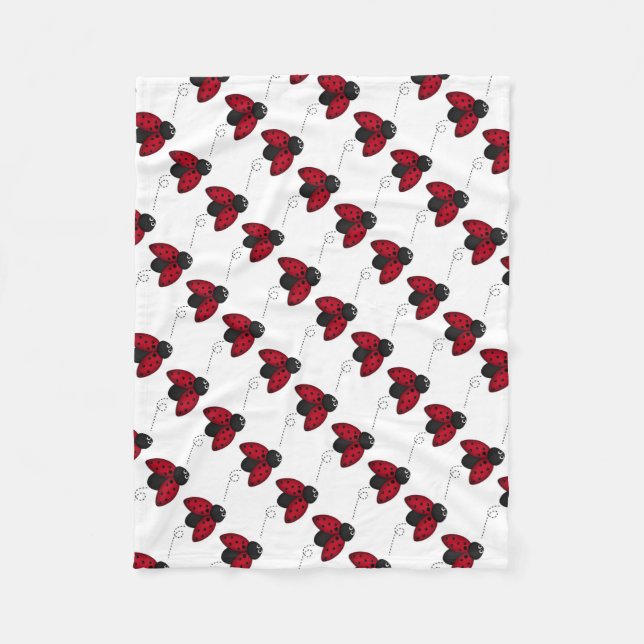 Fleece Blanket/Cute Ladybug Blanket (Front)