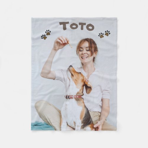 Fleece blanket dog blanket with personalized photo