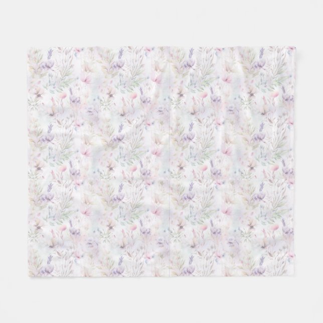 Fleece Blanket,flower meadow Blanket (Front (Horizontal))
