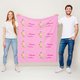 Fleece Blanket For Grandma With Name
