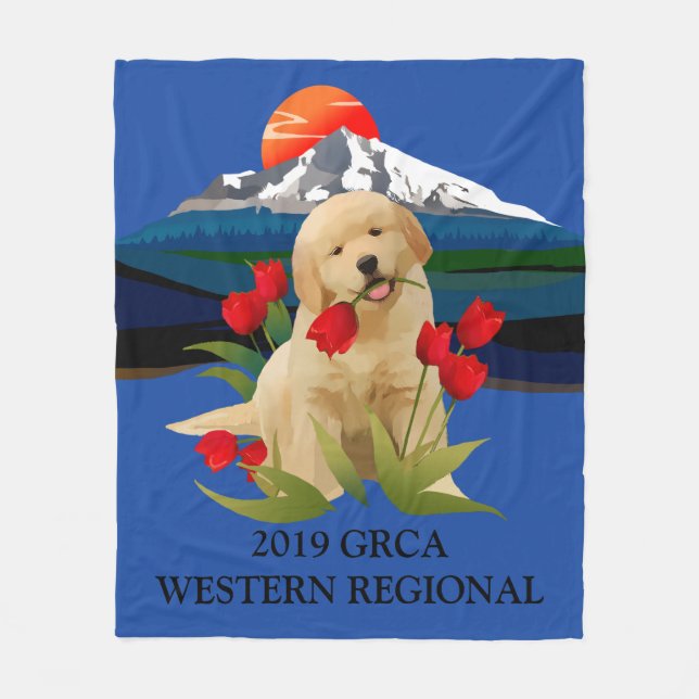 Fleece Blanket Golden Retriever (Front)