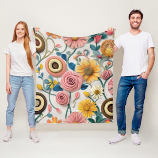 Fleece Blanket Nature’s Perfect Patterns: Sunflowe