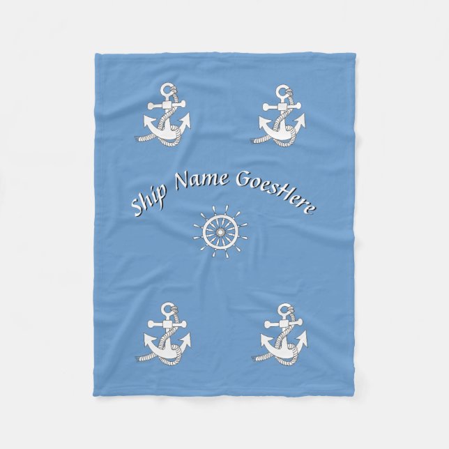 Fleece Blanket - Nautical Theme (Front)