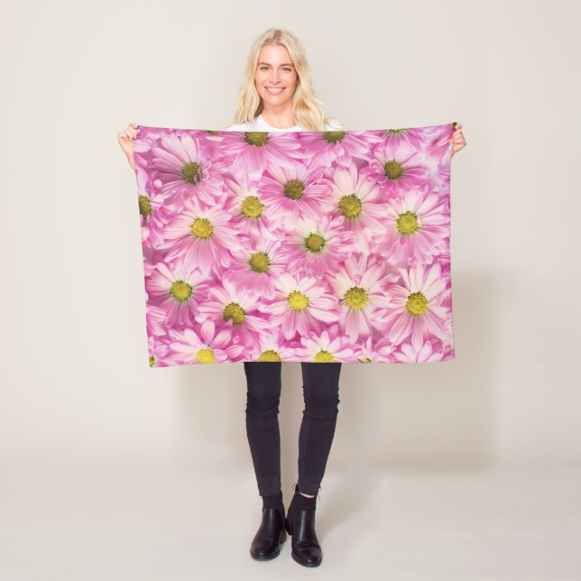 Fleece Blanket - Pink Gerbera Daisies (In Situ)