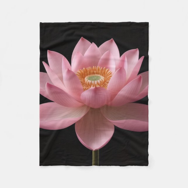 Fleece Blanket (Pink Lotus) (Front)