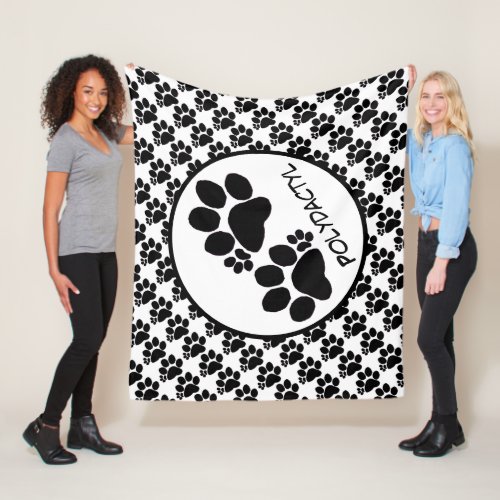 Fleece Blanket _ Polydactyl Cat Paws