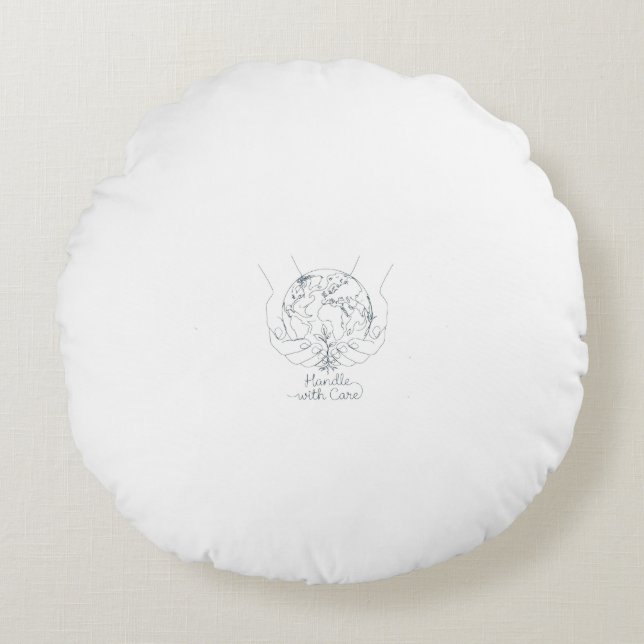 Fleece Blanket Round Pillow (Front)