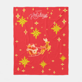 Fleece Blanket Santa Clause 